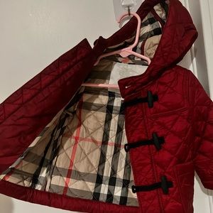 Burberry children’s winter coat Red